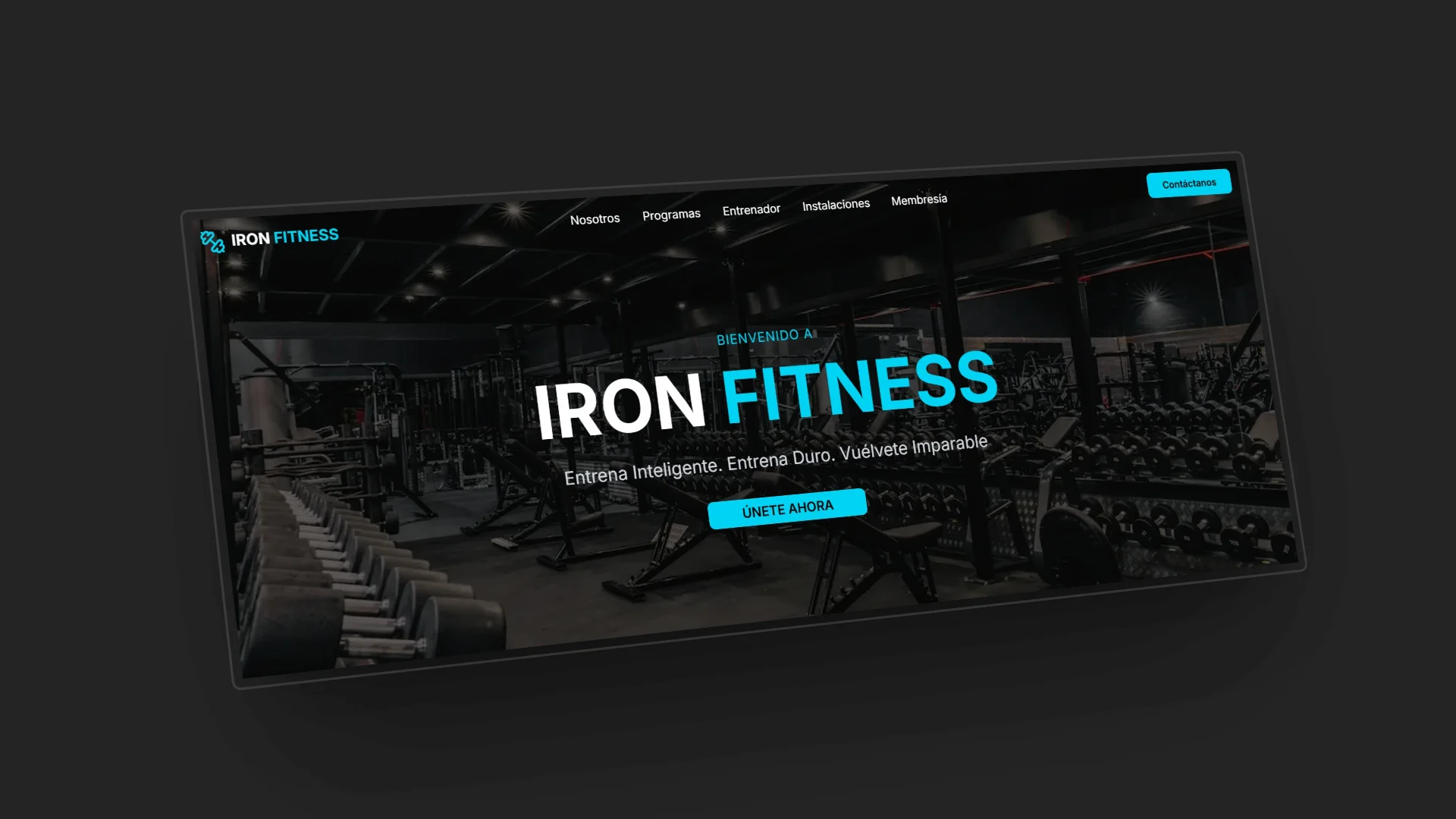 Landing page de gimnasio